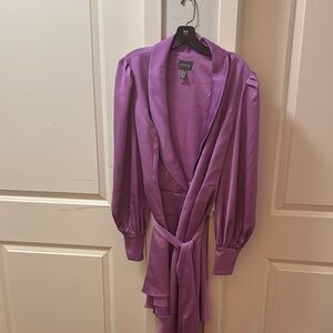 La Perla Purple Robe Plush Wrap Style